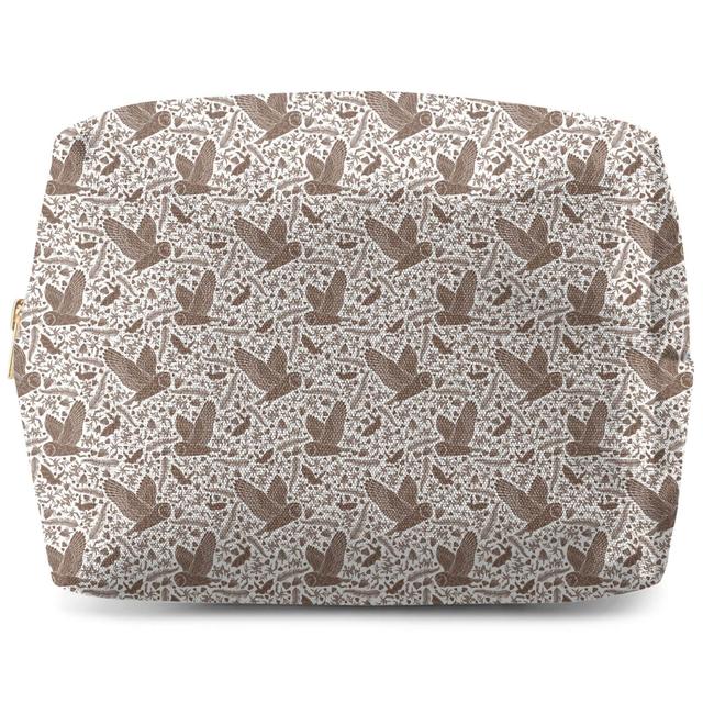 Monochrome Burrowing Owl Blow Out Makeup Bag on Productcaster.