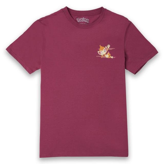 Pokémon Chimchar Unisex T-Shirt - Burgund - L - Burgundy on Productcaster.