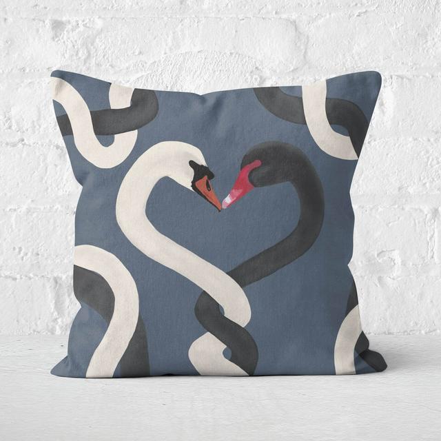 Eternal Swans Square Cushion - 60x60cm - Soft Touch on Productcaster.