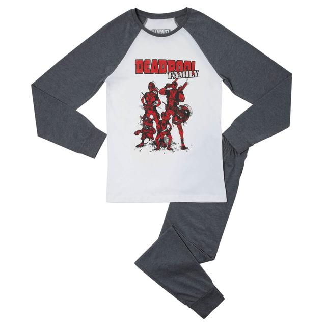 Marvel Deadpool Family Men's Pyjama Set - Grey White - XL on Productcaster.