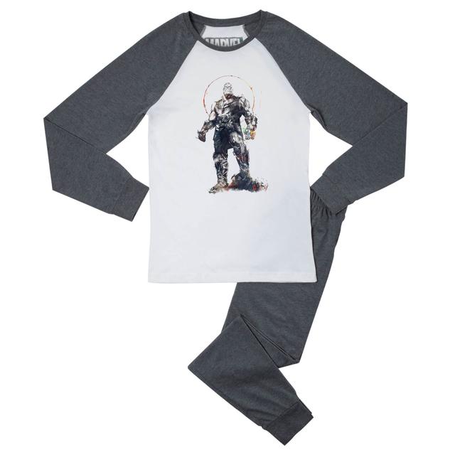 Marvel Thanos Women's Pyjama Set - Grey White - XS on Productcaster.