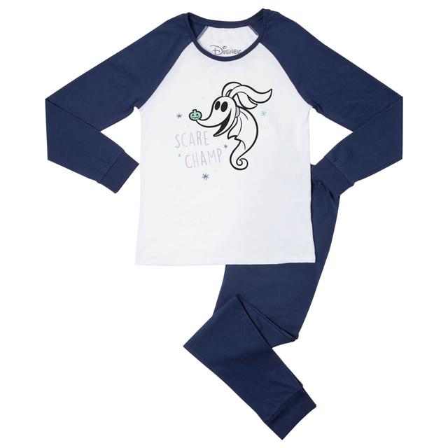 Disney Scare Champ Women's Pyjama Set - Navy White - L - Navy White on Productcaster.