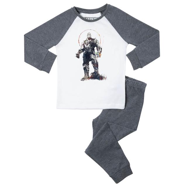 Marvel Thanos Kids' Pyjamas - Grey White - 11-12 Jahre - Grey White on Productcaster.