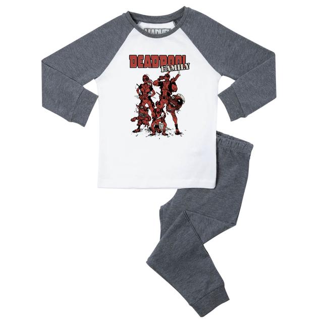 Marvel Deadpool Family Women's Pyjama Set - Grey White - M - Grey White on Productcaster.