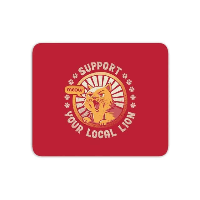 Support Your Local Lion Mouse Mat on Productcaster.