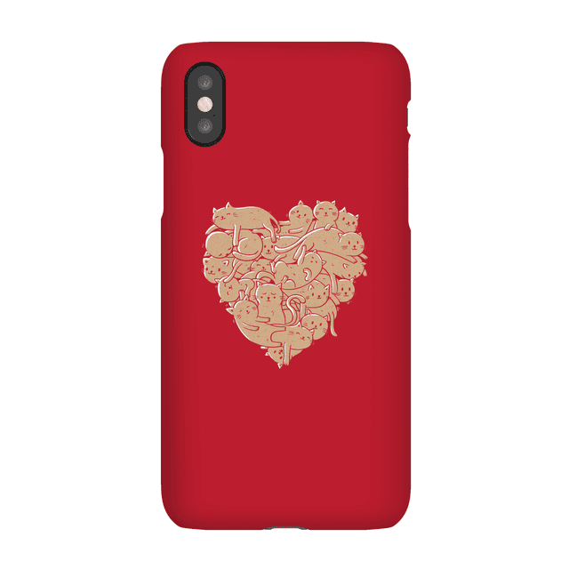 I Love Cats Heart Phone Case for iPhone and Android - iPhone 5/5s - Snap Hülle Matt on Productcaster.