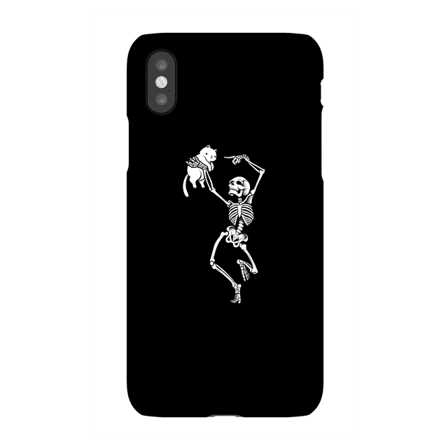 Dancing Skeleton With A Cat Phone Case for iPhone and Android - Samsung S7 - Snap Hülle Matt on Productcaster.