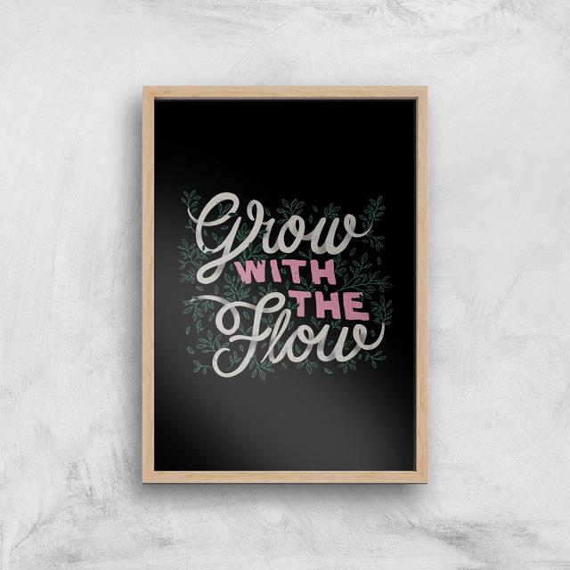 Grow With The Flow Giclee Art Print - A2 - Wooden Frame on Productcaster.