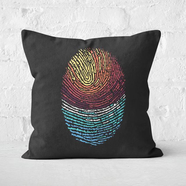 Fingerprint Sunset Square Cushion - 40x40cm - Soft Touch on Productcaster.