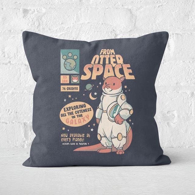 Otter Space Astronaut Other Gravity Galaxy Comics Square Cushion - 50x50cm - Soft Touch on Productcaster.