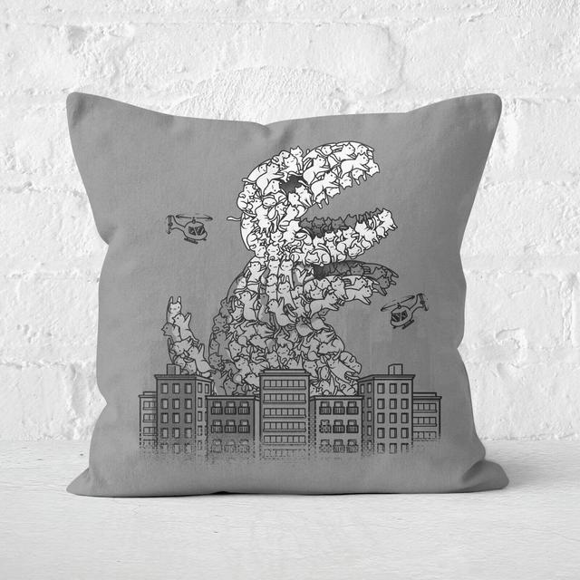 Catzilla Square Cushion - 40x40cm - Soft Touch on Productcaster.