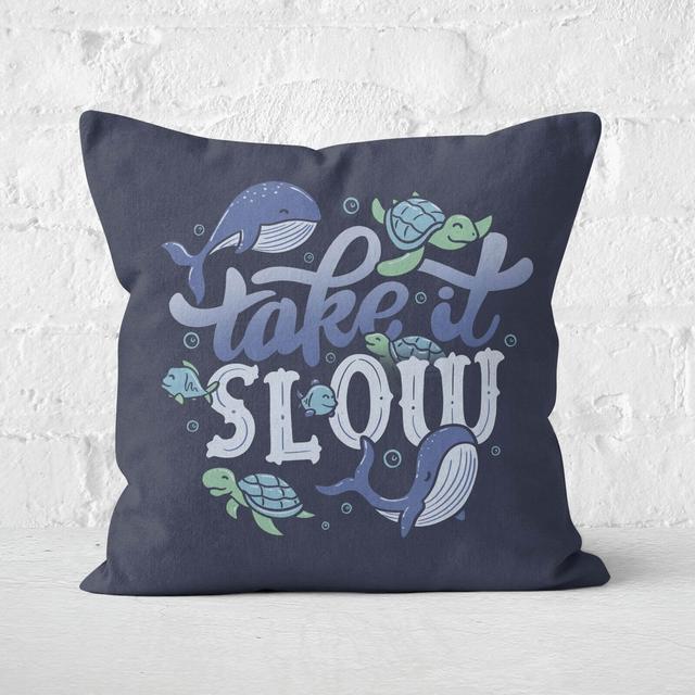 Take It Slow Square Cushion - 60x60cm - Soft Touch on Productcaster.