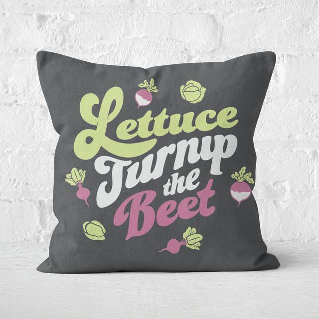 Lettuce Turnip The Beet Square Cushion - 50x50cm - Soft Touch on Productcaster.