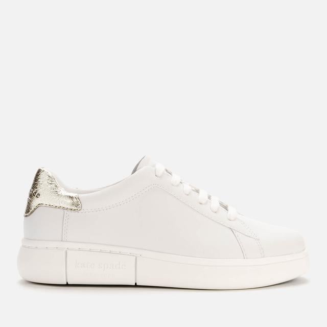 Kate Spade New York Women's Lift Leather Cupsole Trainers - Optic White/Pale Gold - UK 8 on Productcaster.