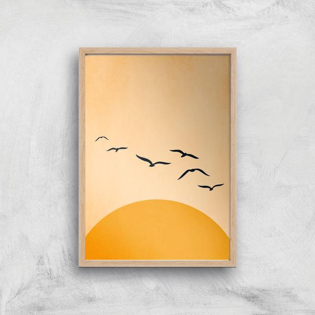 Borris Photography One Day We`ll Fly Away Giclee Art Print - A4 - Wooden Frame on Productcaster.