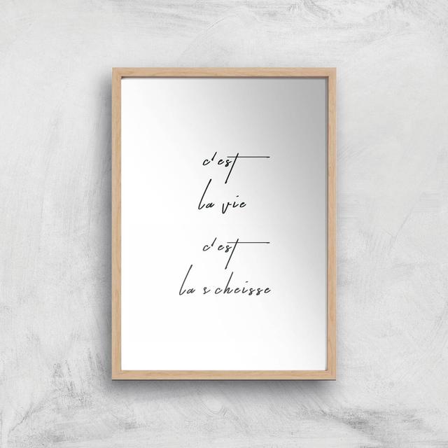 Borris Photography C`est La Vie Giclee Art Print - A4 - Wooden Frame on Productcaster.