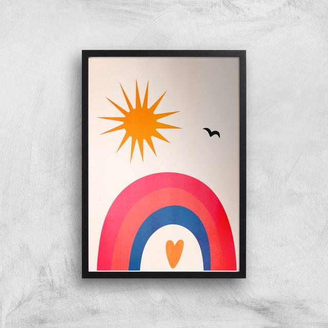 Borris Photography Happy Days! Giclee Art Print - A3 - Black Frame on Productcaster.