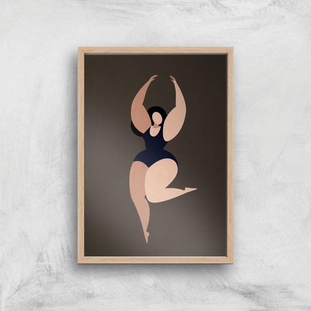 Borris Photography Prima Ballerina Pose Giclee Art Print - A4 - Wooden Frame on Productcaster.