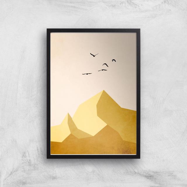 Borris Photography Zugspitze Drei Giclee Art Print - A4 - Black Frame on Productcaster.