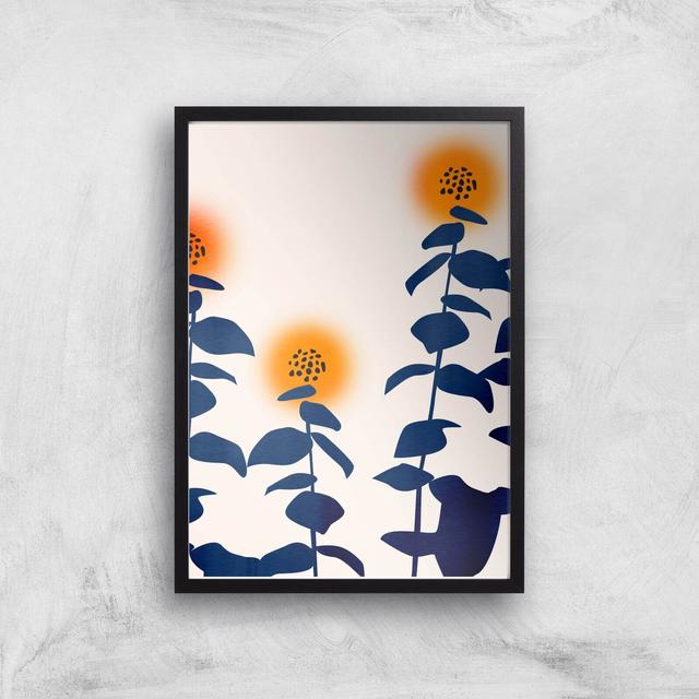 Borris Photography Sunflowers Giclee Art Print - A4 - Black Frame on Productcaster.