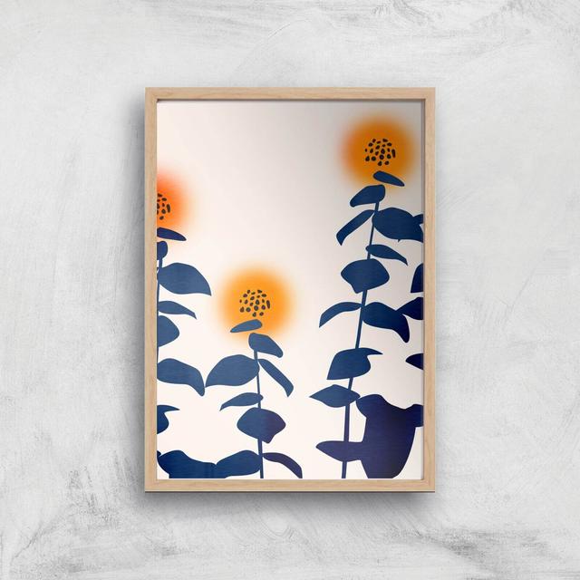 Borris Photography Sunflowers Giclee Art Print - A3 - Wooden Frame on Productcaster.