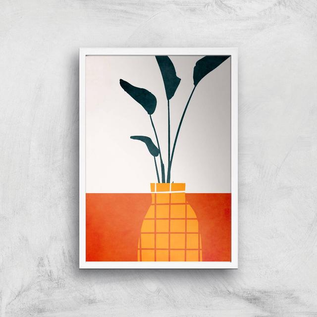 Borris Photography Kitchen Table With Plant Giclee Art Print - A3 - White Frame on Productcaster.