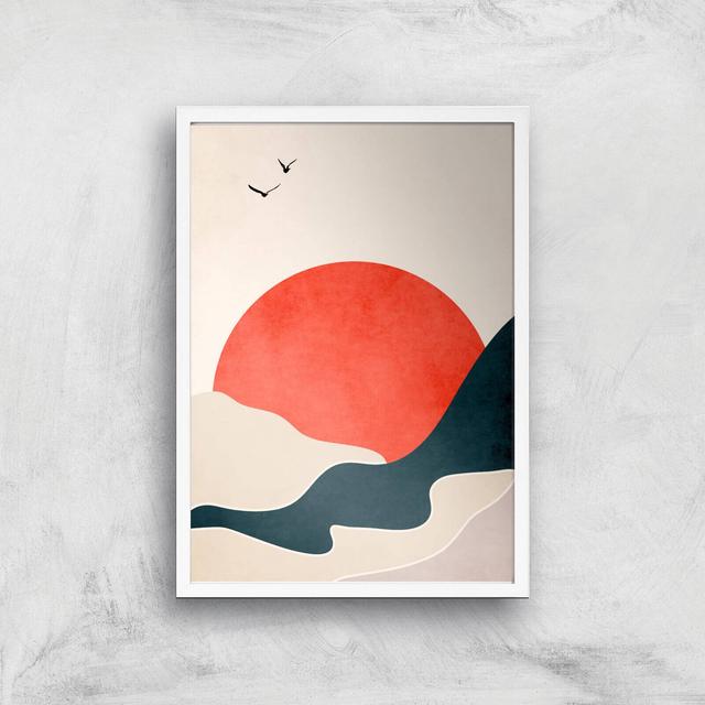 Borris Photography Drowning Sun Giclee Art Print - A3 - White Frame on Productcaster.