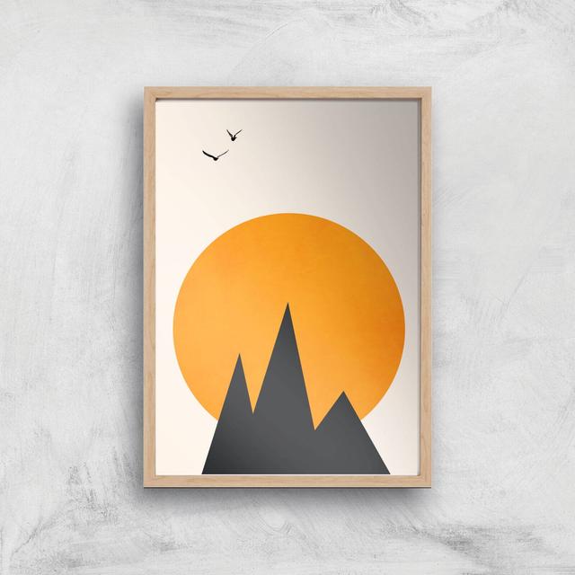 Borris Photography Les Alpes Giclee Art Print - A2 - Wooden Frame on Productcaster.