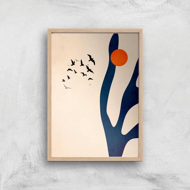 Borris Photography Desert Birds Giclee Art Print - A3 - Wooden Frame on Productcaster.