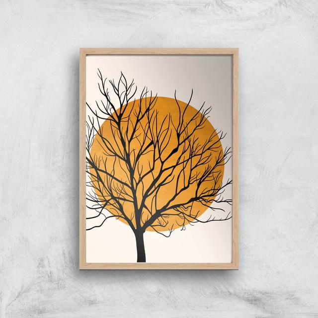 Borris Photography Hiding Sun Giclee Art Print - A3 - Wooden Frame on Productcaster.