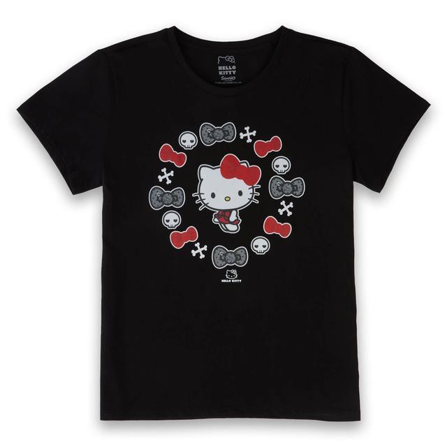 Camiseta Round Bow para mujer de Hello Kitty - Negro - XL - Negro on Productcaster.