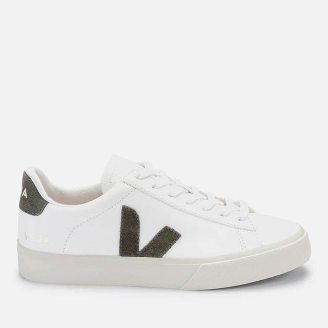 Veja Men's Campo Chrome Free Leather Trainers - Extra White/Khaki - UK 7 on Productcaster.