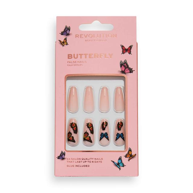 Makeup Revolution Flawless False Nails - Butterfly on Productcaster.