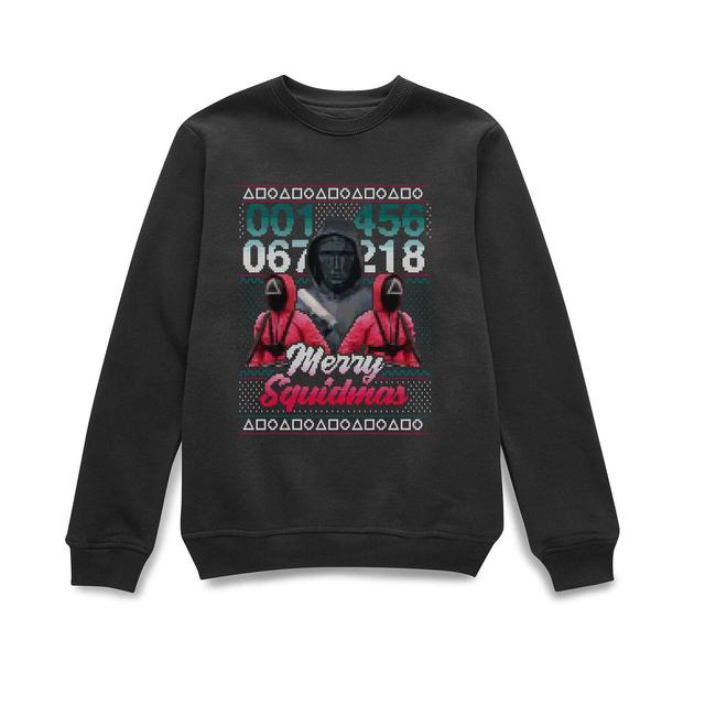 Squid Game Merry Squidmas Unisex Sweatshirt - Black - M - Negro on Productcaster.