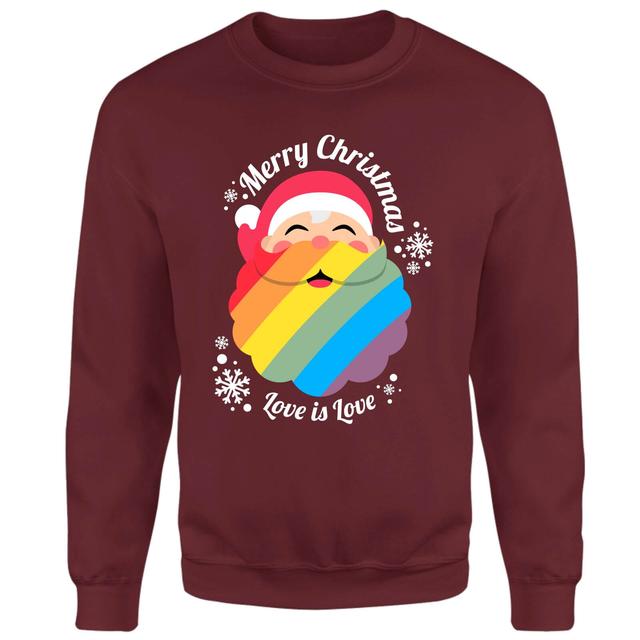 LGBTQ+ Santa Unisex Sweatshirt - Burgundy - L - Burgundy on Productcaster.