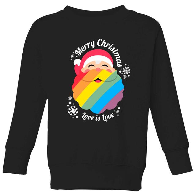 Santa Loves LGBTQ+ Kids' Sweatshirt - Black - 11-12 Jahre - Schwarz on Productcaster.