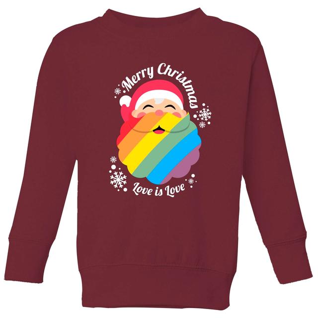 LGBTQ+ Santa Kids' Sweatshirt - Burgundy - 5-6 Jahre - Burgundy on Productcaster.