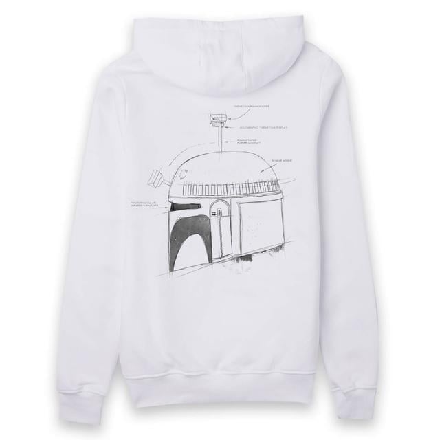 Sudadera con capucha unisex Helmet Components Sketched de Star Wars - Blanco - XL - Blanco on Productcaster.