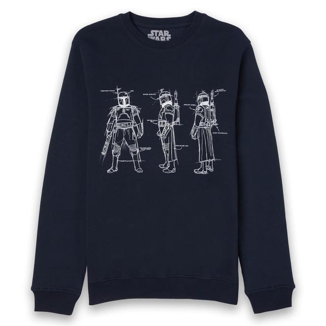 Sweat-shirt unisexe Star Wars Rotating Sketches - Bleu Marine - XL - Navy on Productcaster.