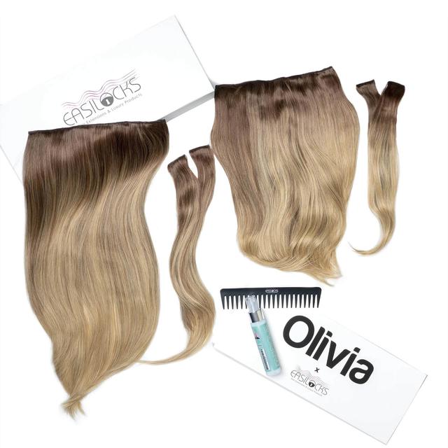 Olivia X Easilocks Straight Collection (Various Options) - Vanilla Balayage on Productcaster.