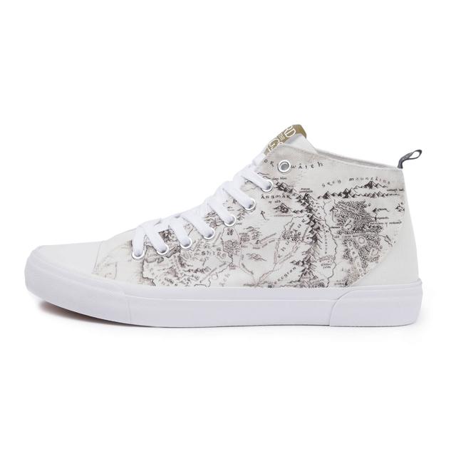 Akedo x Lord Of The Rings Map White Signature High Top - UK 9 / EU 43 / US Men's 9.5 / US Women's 11 on Productcaster.