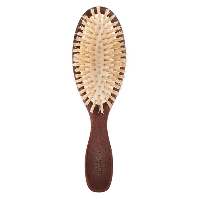 Christophe Robin New Travel Hairbrush with Natural Boar-Bristle and Wood on Productcaster.