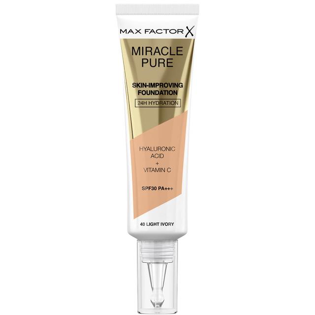 Max Factor Miracle Pure Skin Improving Foundation 30ml (Various Shades) - Light Ivory on Productcaster.