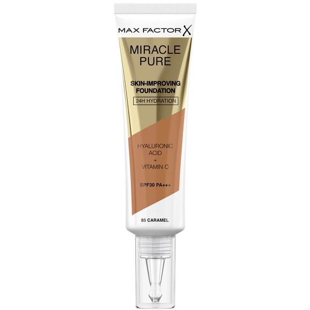 Max Factor Miracle Pure Skin Improving Foundation 30ml (Various Shades) - Caramel on Productcaster.