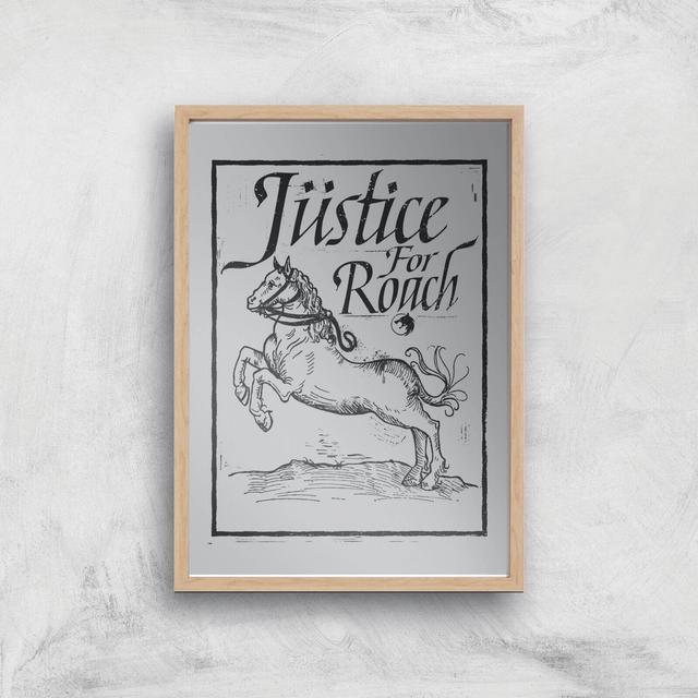 The Witcher Justice For Roach Giclee Art Print - A4 - Wooden Frame on Productcaster.