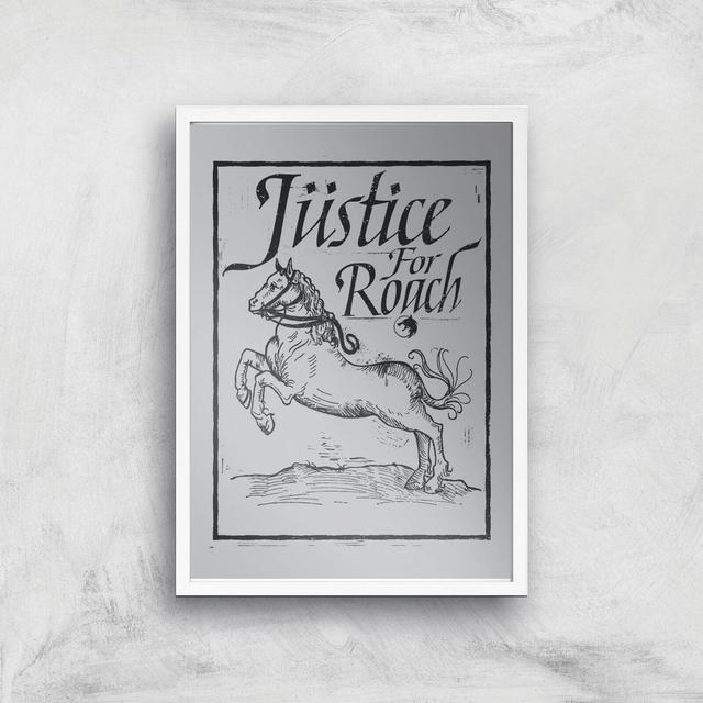 The Witcher Justice For Roach Giclee Art Print - A3 - White Frame on Productcaster.