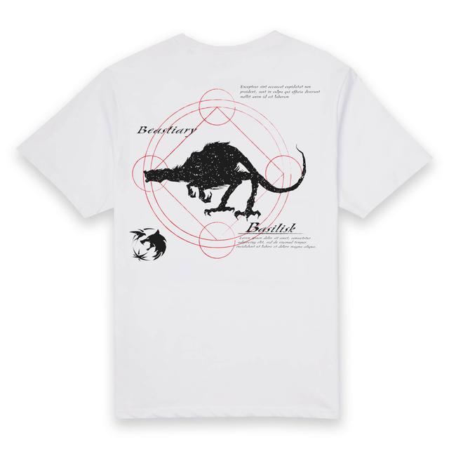 The Witcher Basilisk Unisex T-Shirt - White - S - Weiß on Productcaster.