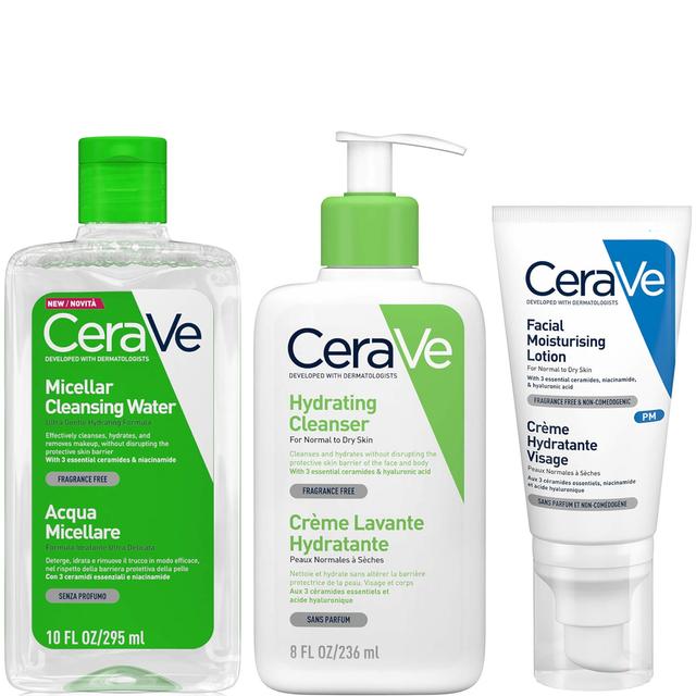 CeraVe Hydrating 3 Step Double Cleanse and Moisturise Bundle on Productcaster.