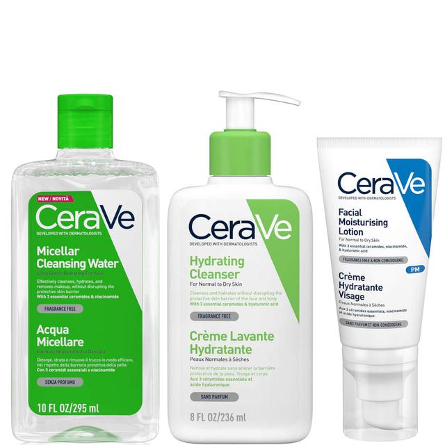 CeraVe Hydrating 3 Step Double Cleanse and Moisturise Bundle on Productcaster.