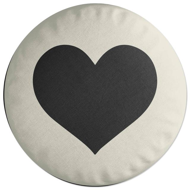 Decorsome Bold Heart Round Cushion on Productcaster.